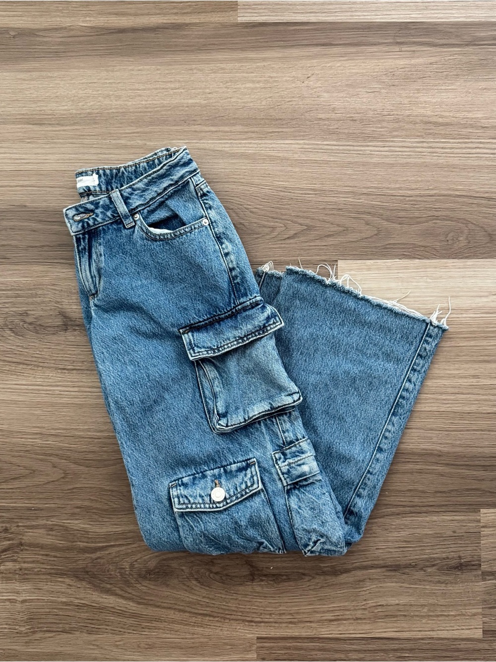 Garage Blue Denim Cargo Jeans